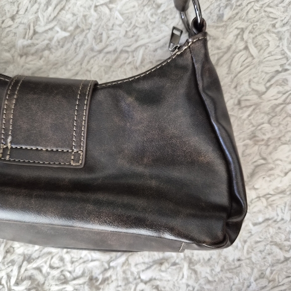 Shein Y2K Dark Brown Buckle Shoulder Bag – Goth Grunge Utility Aesthetic - Picture 6 of 16